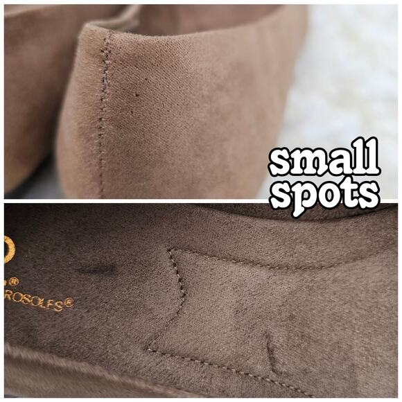 Tan Cap Toe Flats A2 Aerosoles Ultrabrite Size 9.5 Horsebit Buckle Loafers EUC - Picture 9 of 13